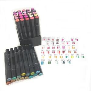 Lot 40 x Spectrum Noir Alcohol Markers Double Ended Chisel Fine + Storage Stand